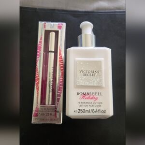 Victoria's Secret Bombshell Holiday Fragrance Lotion & Rollerball Set